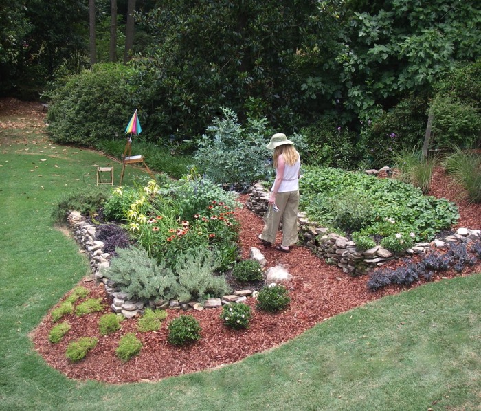 Terraced perennial garden